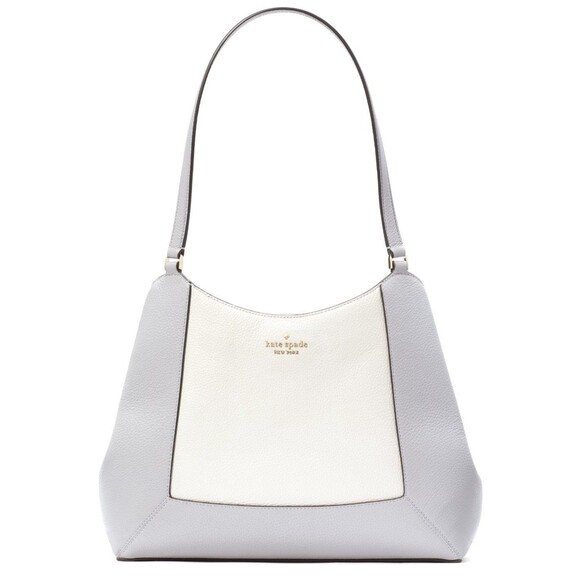 New Kate Spade Lena Large Triple Compartment Shoulder Bag Mountain Gray Multi - Picture 1 of 5